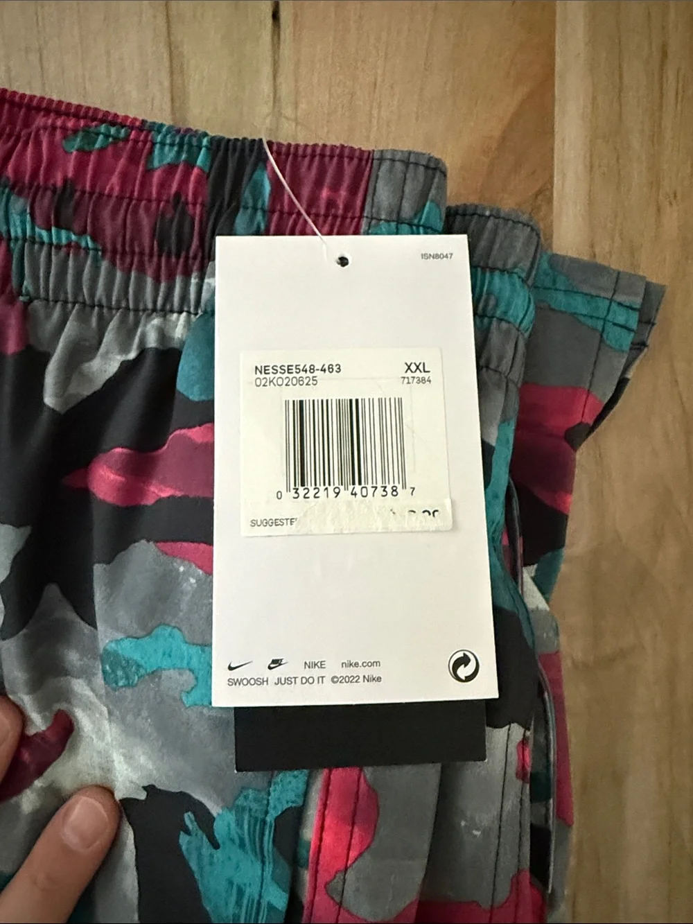 Nike Camo Swim Shorts - Teal, Magenta, Black